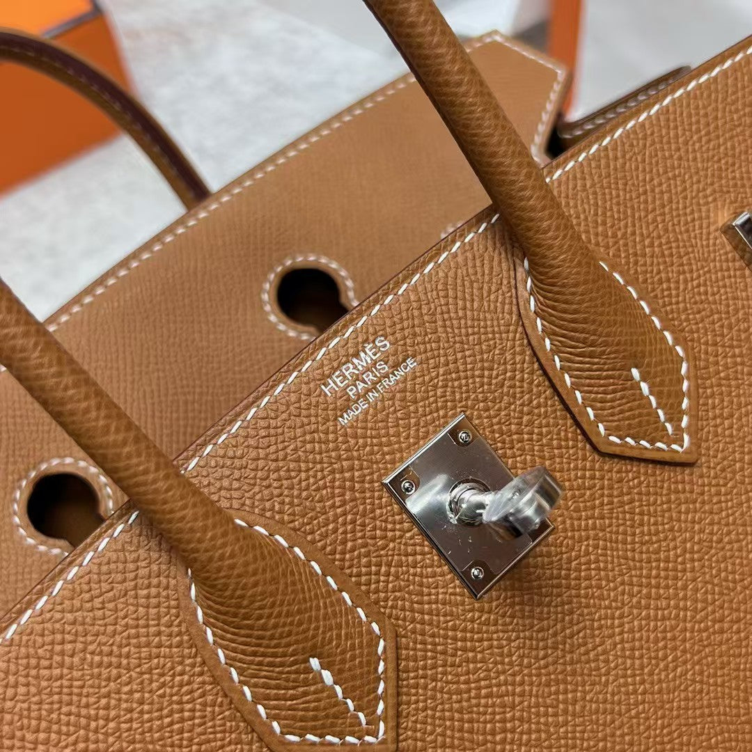 HM BIRKIN 25CM GOLD TOGO LEATHER SILVER HARDWARE