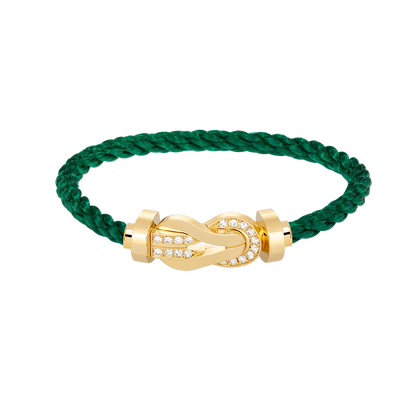 [⭐JeweliWhal]CHANCE LARGE 8 FIGURE BUCKLE HALF DIAMOND BRACELET GOLD