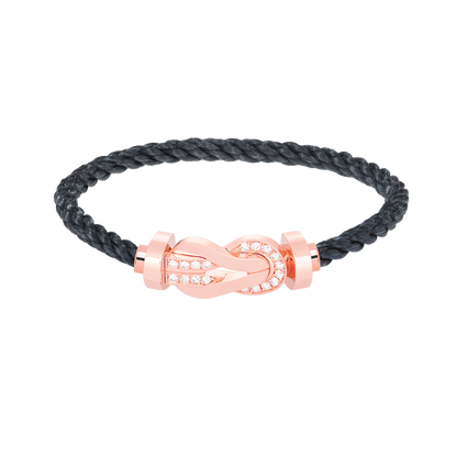 [⭐JeweliWhal]CHANCE LARGE 8 FIGURE BUCKLE HALF DIAMOND BRACELET ROSE GOLD