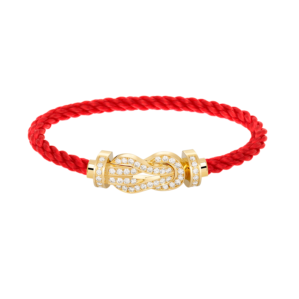 [⭐JeweliWhal]CHANCE LARGE 8 FIGURE BUCKLE FULLDIAMOND BRACELET GOLD