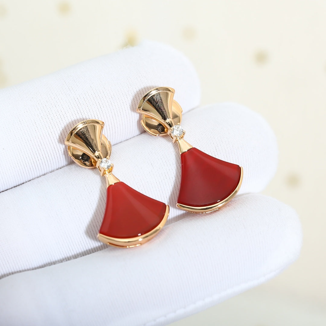 [⭐JeweliWhal]DREAM Carnelian PINK GOLD EARRINGS