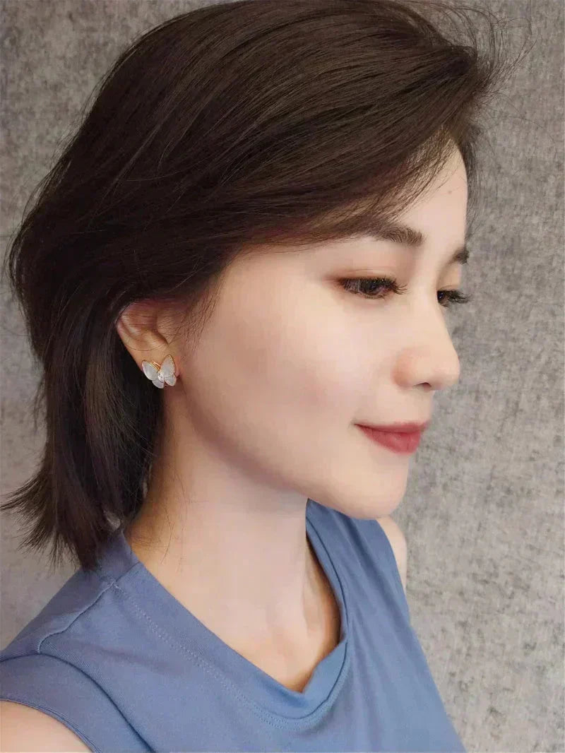[⭐JeweliWhal]BUTTERFLY MOP DIAMOND EARRINGS
