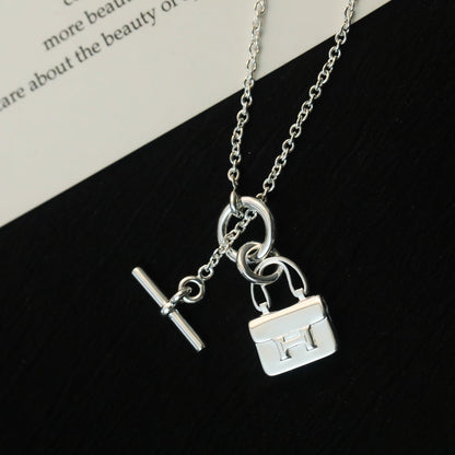 [⭐JeweliWhal]POP H PEDANT SILVER NECKLACE