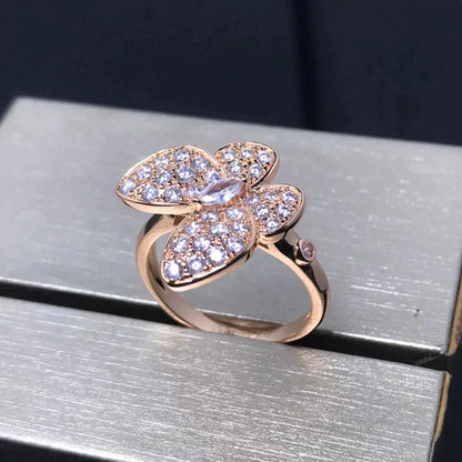 [⭐JeweliWhal]BUTTERFLY PINK GOLD DIAMOND RING