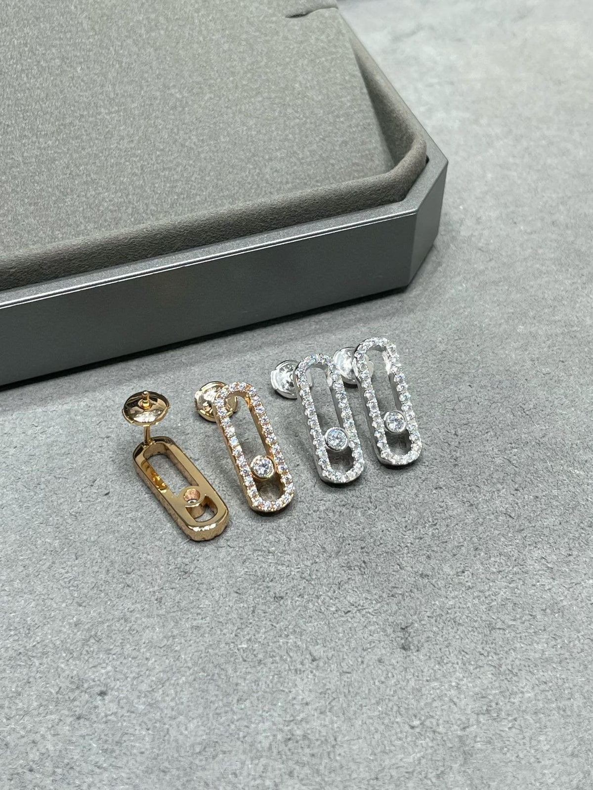 [⭐JeweliWhal]MOVE UNO STUD DIAMOND PAVED EARRINGS