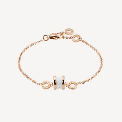 [⭐JeweliWhal]ZERO 1 SOFT PINK GOLD AND WHITE CERAMIC BRACELET