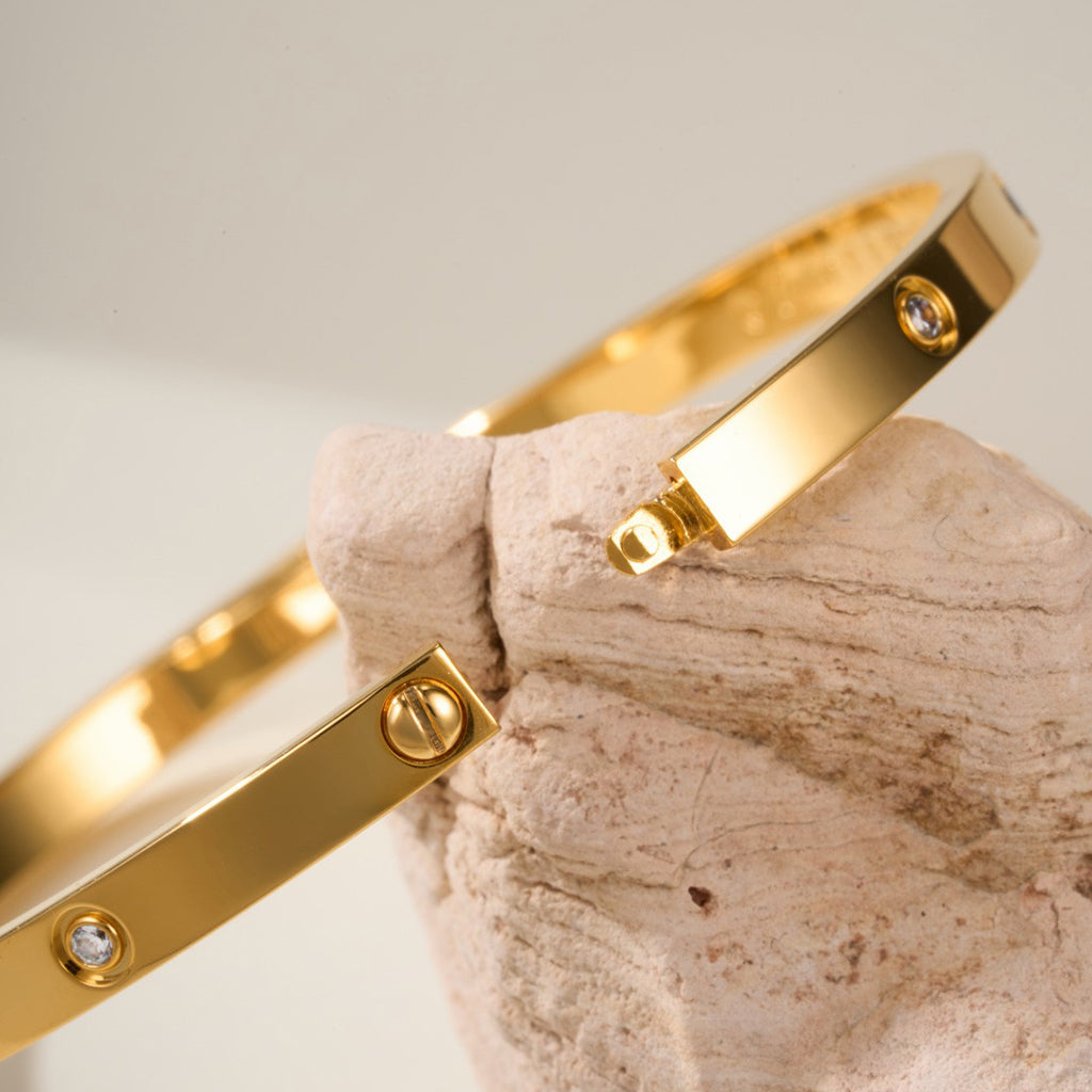 [⭐JeweliWhal]LOVE BRACELET 3.65MM 10 DIAMONDS