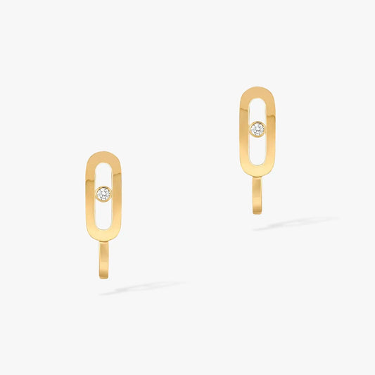 [⭐JeweliWhal]CREOLES MOVE UNO MINI 1 DIAMOND EARRINGS