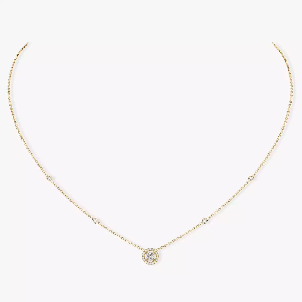 [⭐JeweliWhal]Diamond Necklace 0,20ct Brilliant Shape Joy