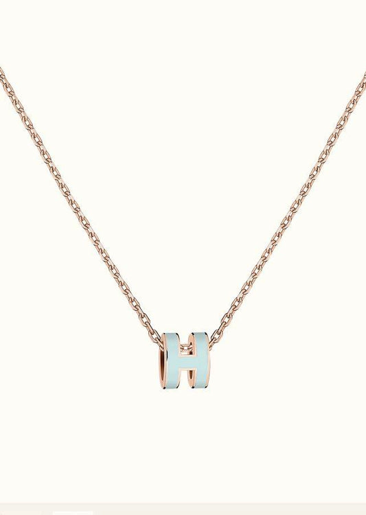 [⭐JeweliWhal]POP H LIGHT BLUE NECKLACE