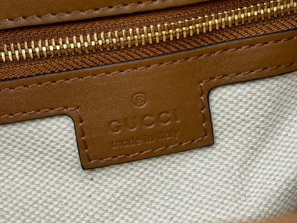 73 SMALL BUCKET BAG 20 IN BROWN SMOOTH CALFSKIN