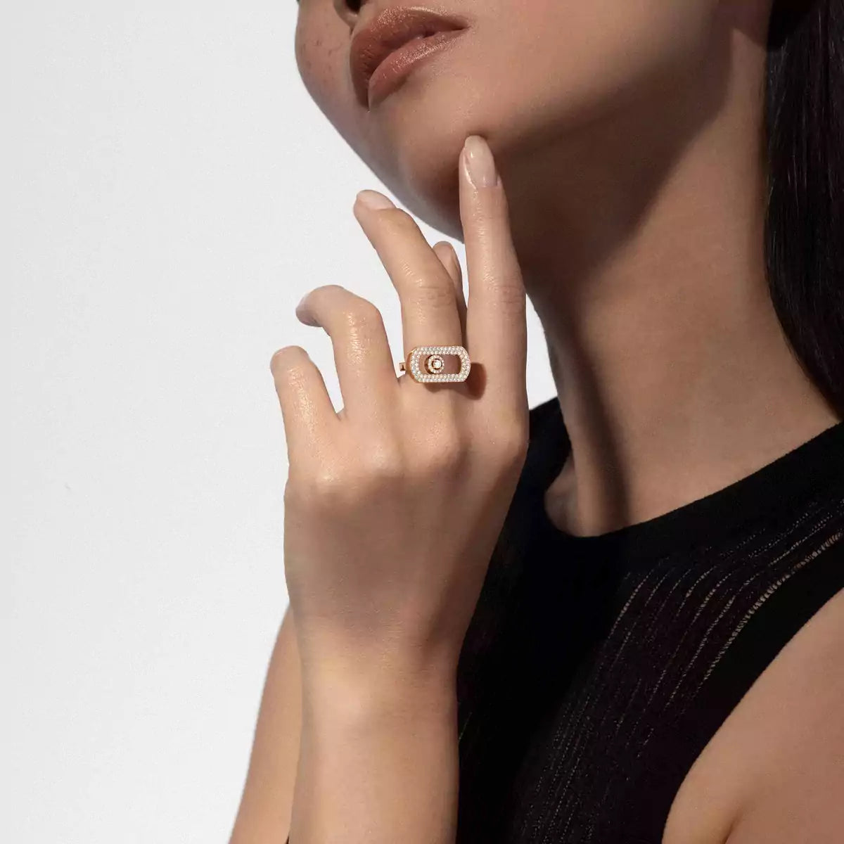 [⭐JeweliWhal]So Move Pave_-Set Diamond Ring