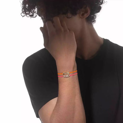 [⭐JeweliWhal]Messika Care(s) pink cord pavé bracelet
