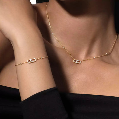 [⭐JeweliWhal]Diamond Necklace Move Uno