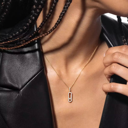 [⭐JeweliWhal]Move Uno Diamond Necklace in Rose Gold