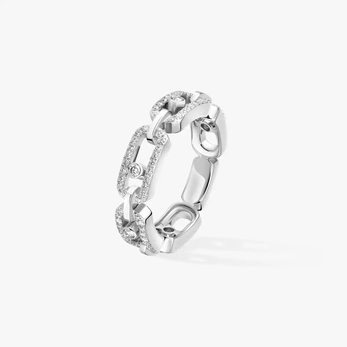 [⭐JeweliWhal]Move Link Pave_-Set Diamond Ring in Gold