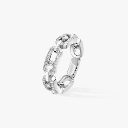 [⭐JeweliWhal]Move Link Pave_-Set Diamond Ring in Gold