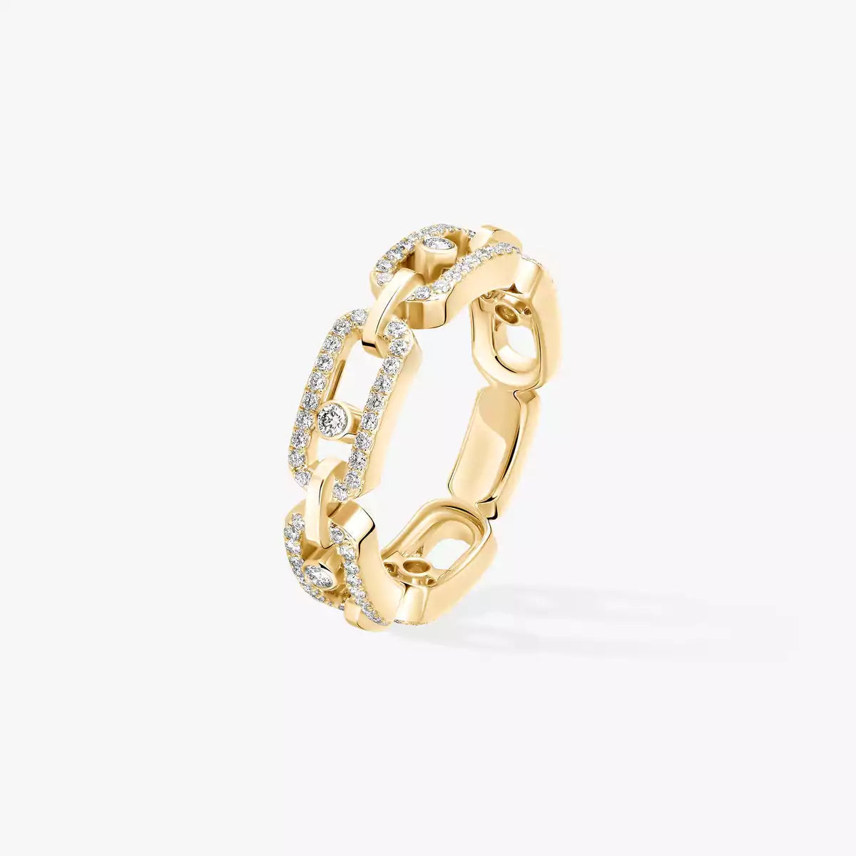 [⭐JeweliWhal]Move Link Pave_-Set Diamond Ring in Gold