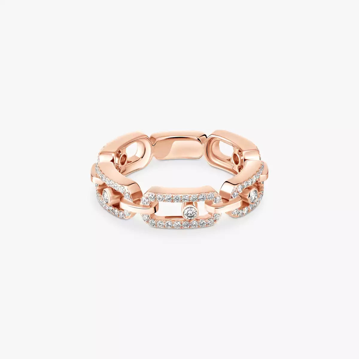 [⭐JeweliWhal]Move Link Pave_-Set Diamond Ring in Gold