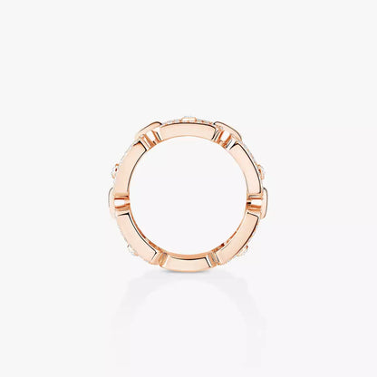[⭐JeweliWhal]Move Link Pave_-Set Diamond Ring in Gold