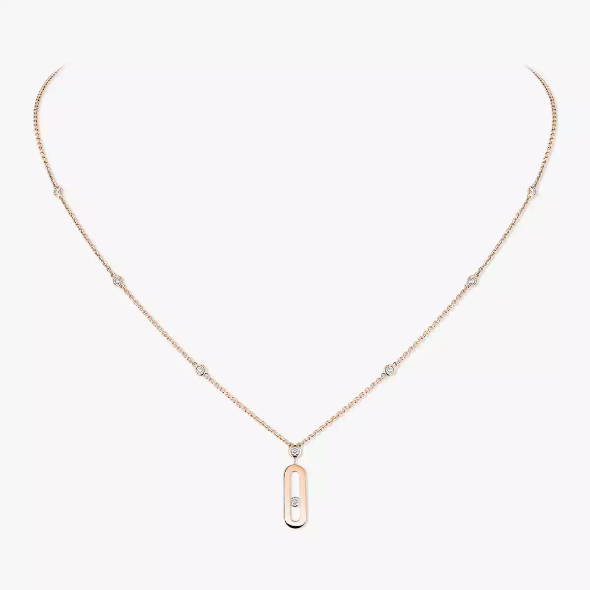 [⭐JeweliWhal] Move Uno Gold Diamond Long Necklace