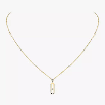 [⭐JeweliWhal] Move Uno Gold Diamond Long Necklace