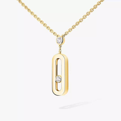 [⭐JeweliWhal] Move Uno Gold Diamond Long Necklace