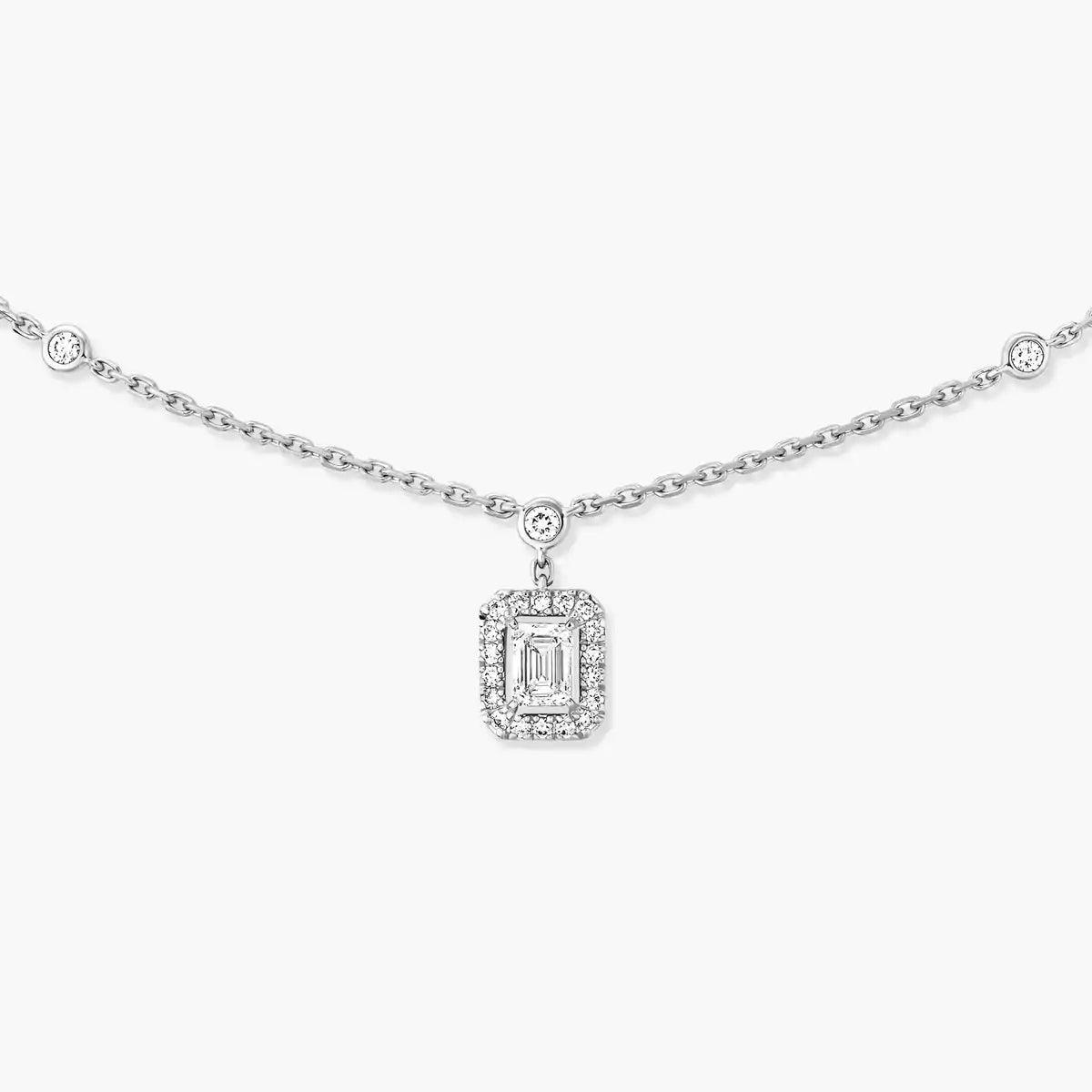 [⭐JeweliWhal]My Twin Diamond Necklace in Silver