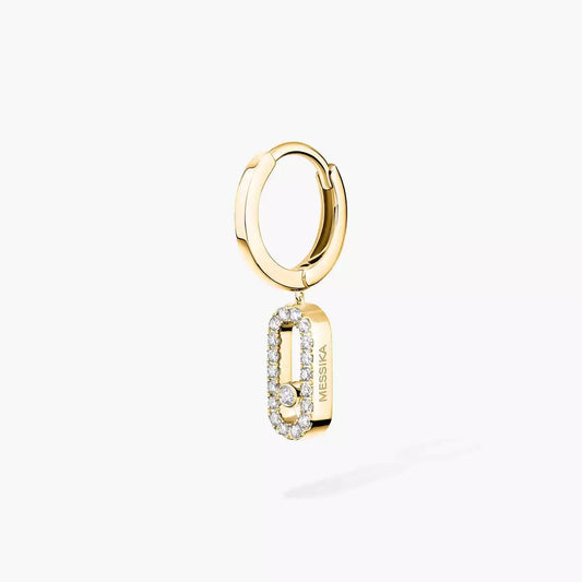 [⭐JeweliWhal]Move Uno Single Diamond Hoop Earring