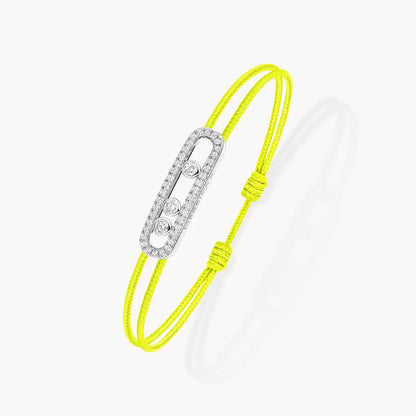 [⭐JeweliWhal]Messika Care(s) pink cord pavé bracelet