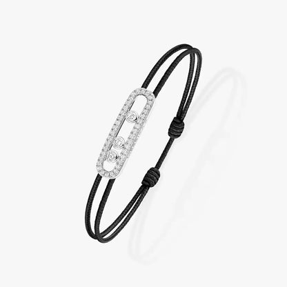 [⭐JeweliWhal]Messika Care(s) pink cord pavé bracelet
