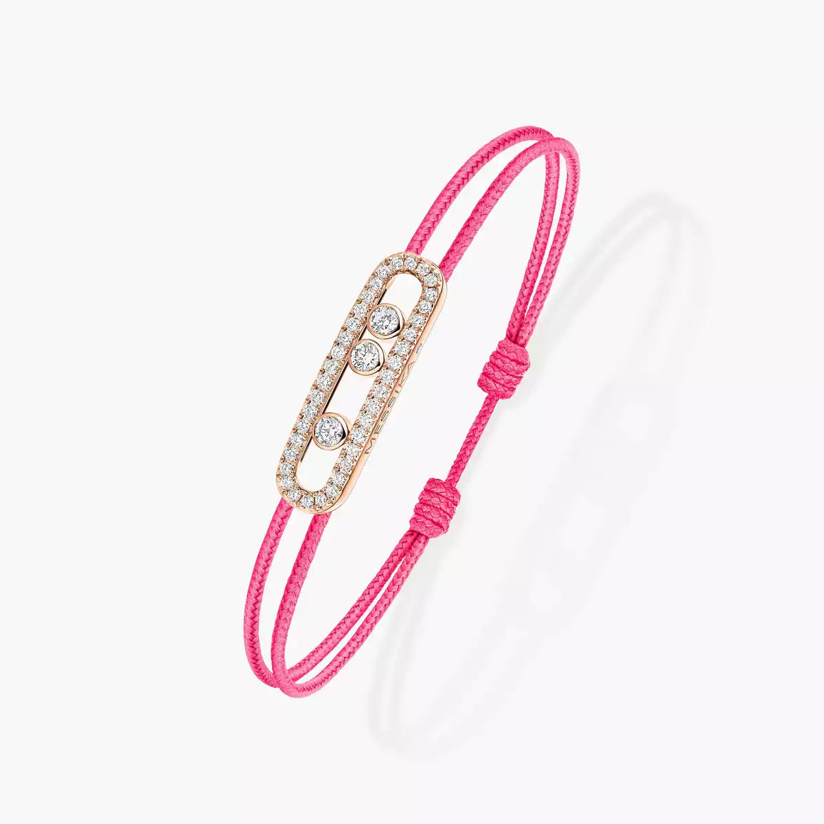 [⭐JeweliWhal]Messika Care(s) pink cord pavé bracelet