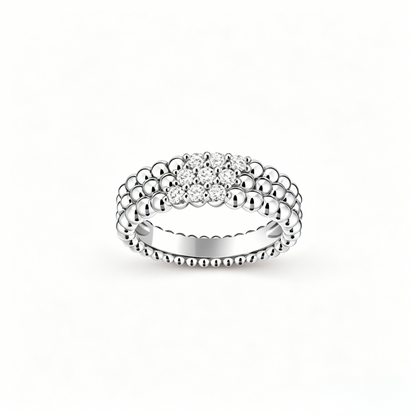 [⭐JeweliWhal] THREE-ROW DIAMOND RING