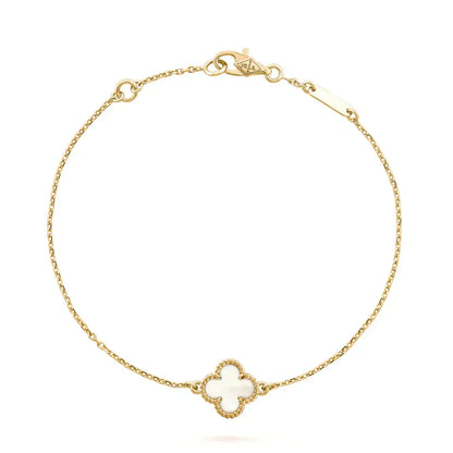 [⭐JeweliWhal]CLOVER WHITE MOP SINGLE FLOWER BRACELET