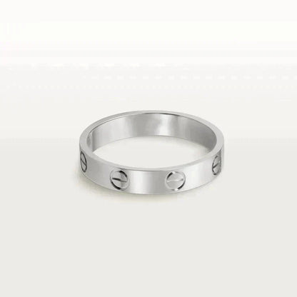[⭐JeweliWhal]LOVE RING 4MM 1 DIAMOND SILVER